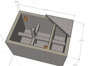 Монолитный цементный септик	