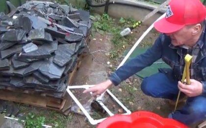 Самодельный аэратор создан из полудюймовой пластиковой трубы