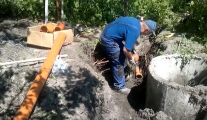 Прокладка канализационных труб