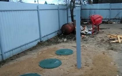Трехкамерный монолитный бетонный септик готов