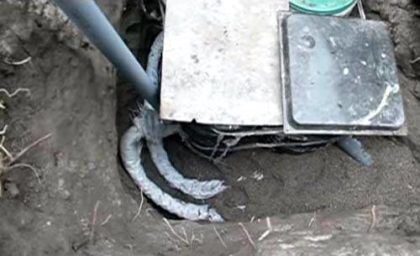 Засыпка промежутков песком