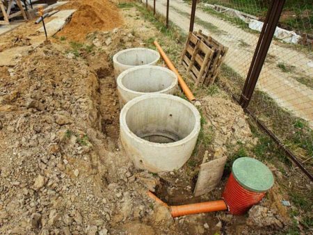 Расположение самодельного септика возле дороги