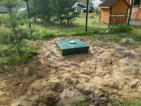 Пример установленного септика