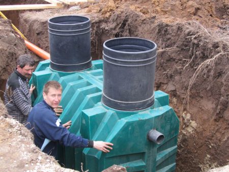 Установка септика Танк 3 в котлован