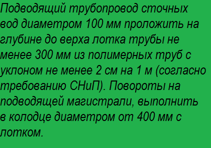 Подводящий трубопровод монтаж