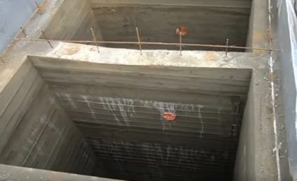 Стенки залиты, бетон затвердел