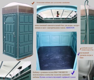 Устройство душевой мобильной кабины